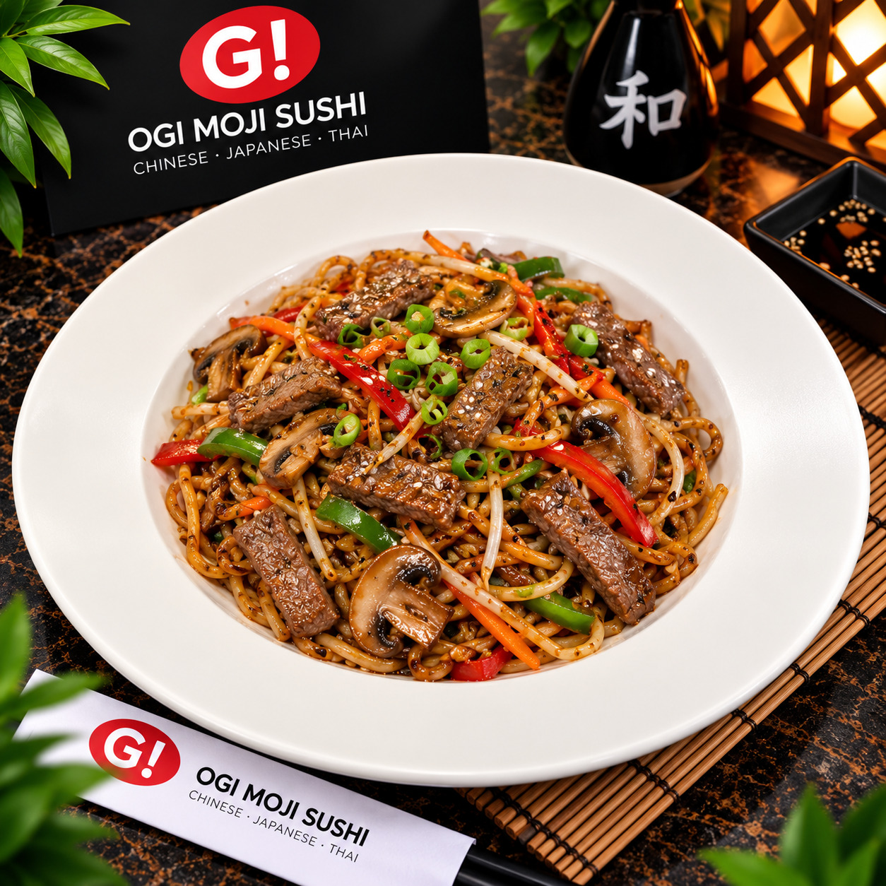 Dana Etli Mantarlı Noodle