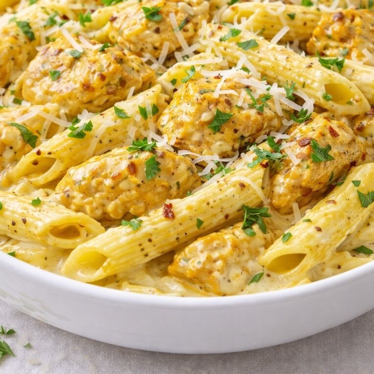 Cheddarlı Tavuklu Penne