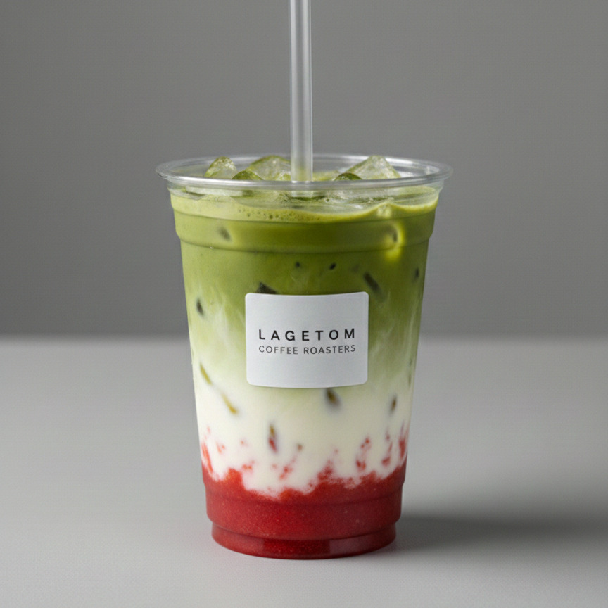 Iced Strawberry Matcha Latte