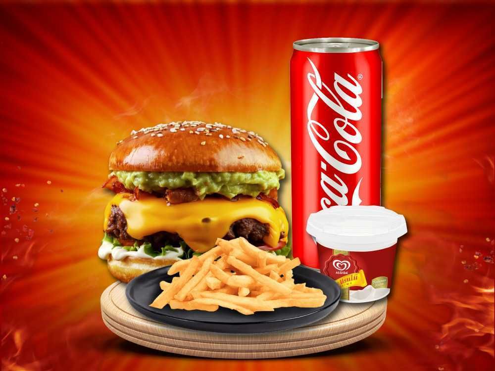 Cheese Burger (150 gr.) Menü