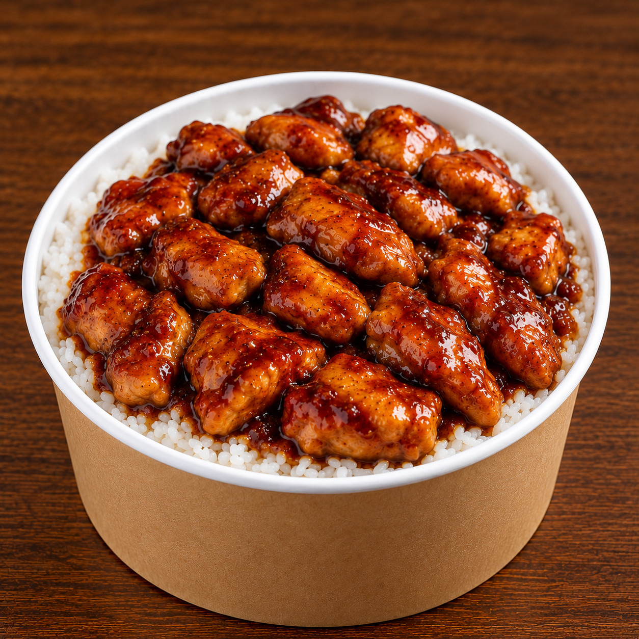 Barbekü Soslu tavuklu Pilav
