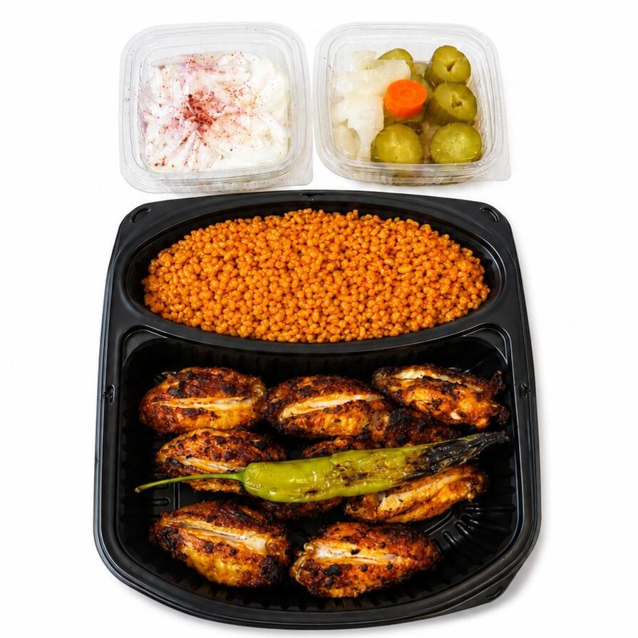 Yaprak Kanat ( 1 Porsiyon Kömür Ateşinde Pişirilmiş )+ 330 Ml. Coca Cola