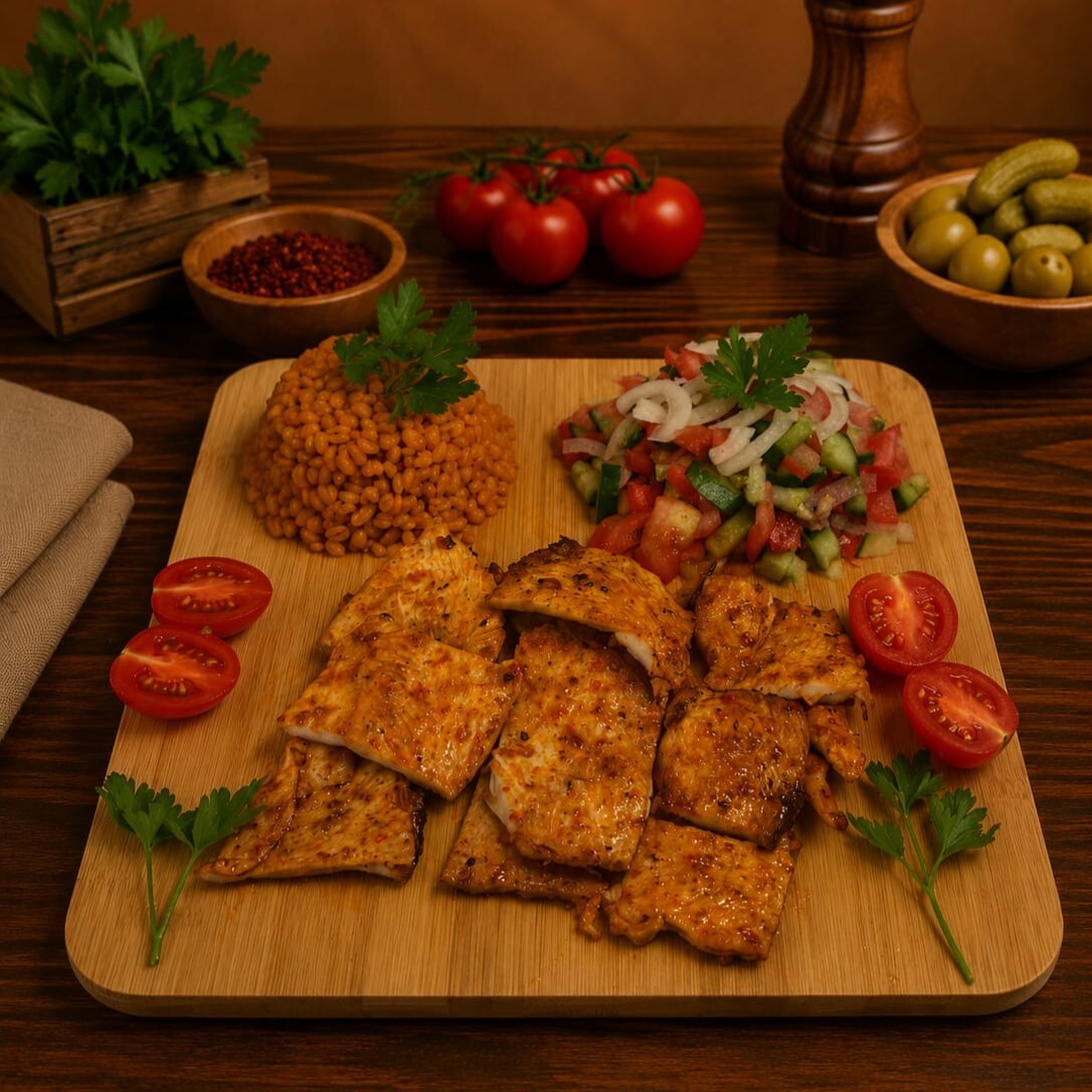 Tavuk Biftek Menü (1,5 Porsiyon)