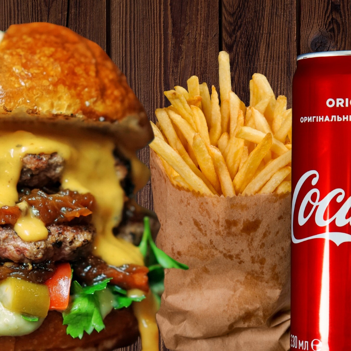 Double Cheeseburger Menü
