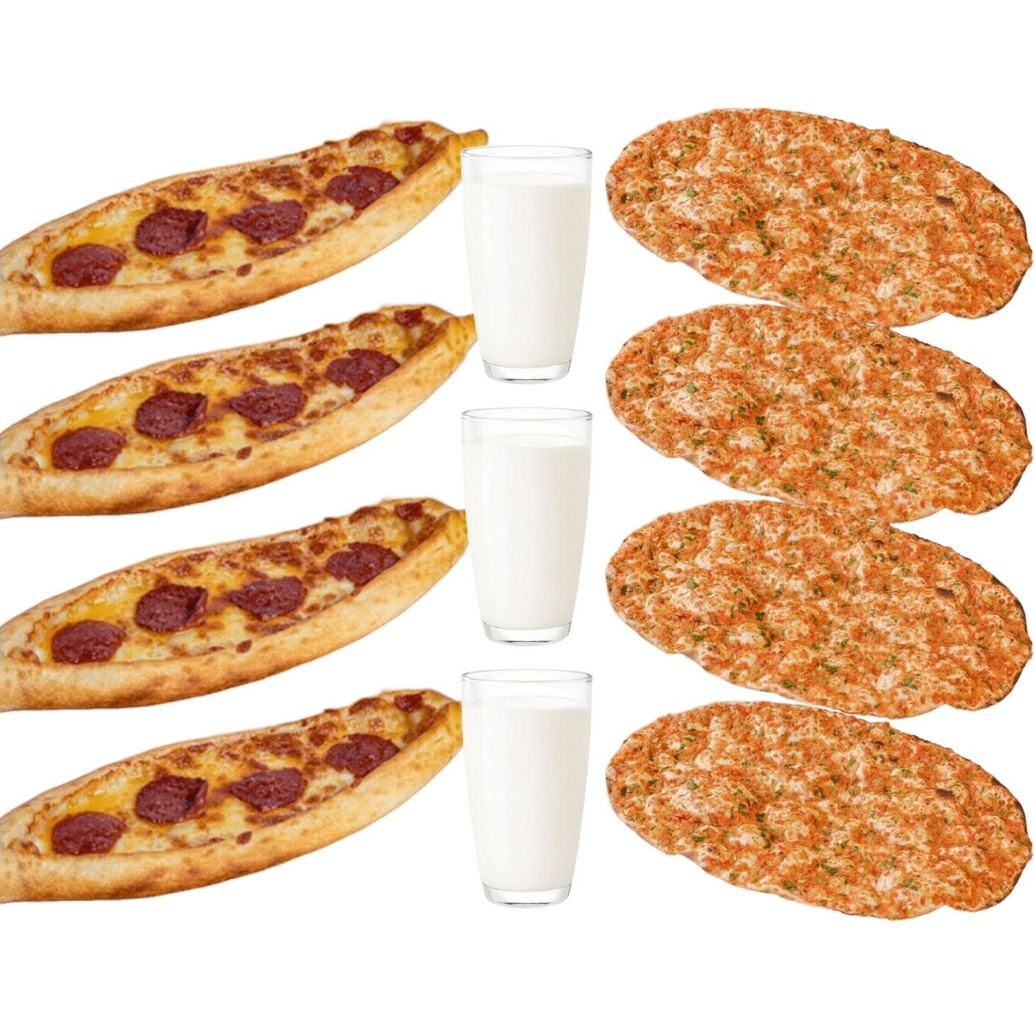 4 'Lü Sucuklu Kaşarlı Cantık & 4 'Lü Lahmacun Menü