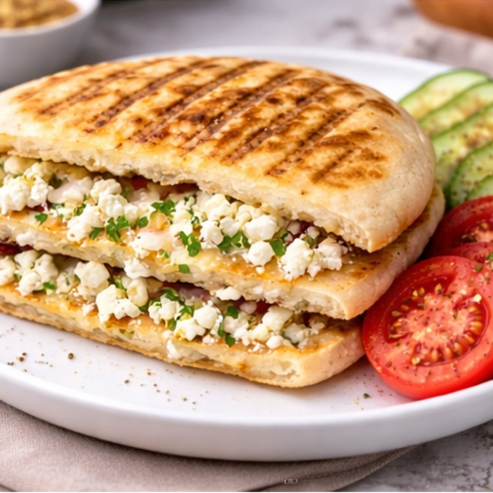 Beyaz Peynirli Bazlama Tost