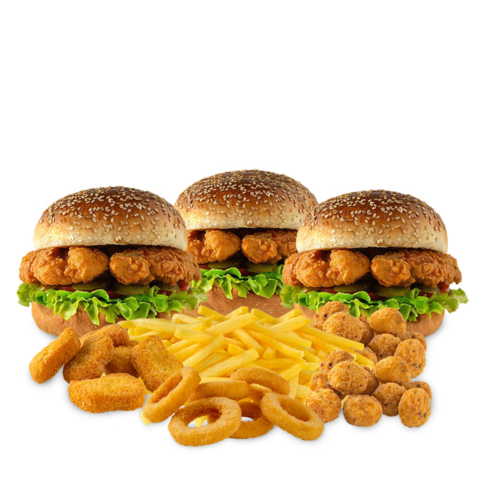 Triple Chicken Burger Menü