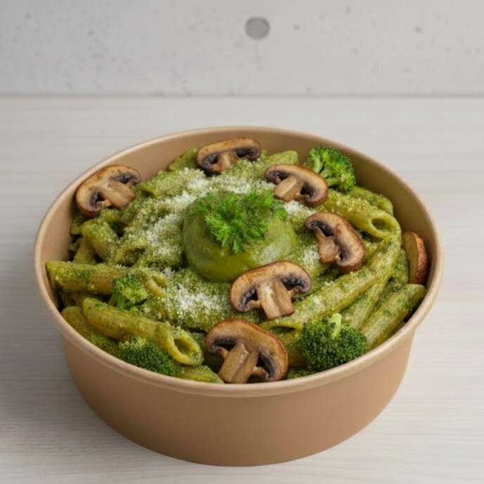Pestolu Sebzeli Mantarlı Penne