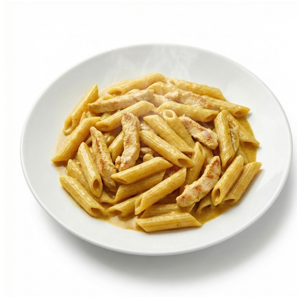 Acılı Kremalı Körili Tavuklu Penne