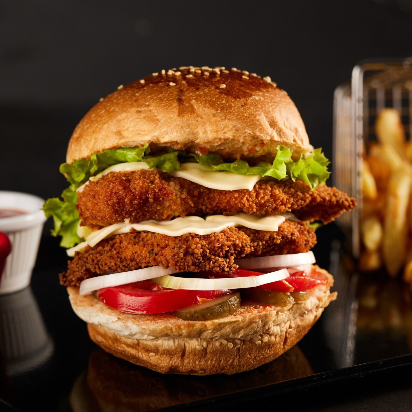 Philadelphia Double Chicken Burger