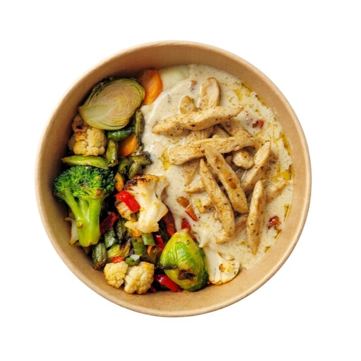 Kremalı Mantarlı Tavuklu Bowl