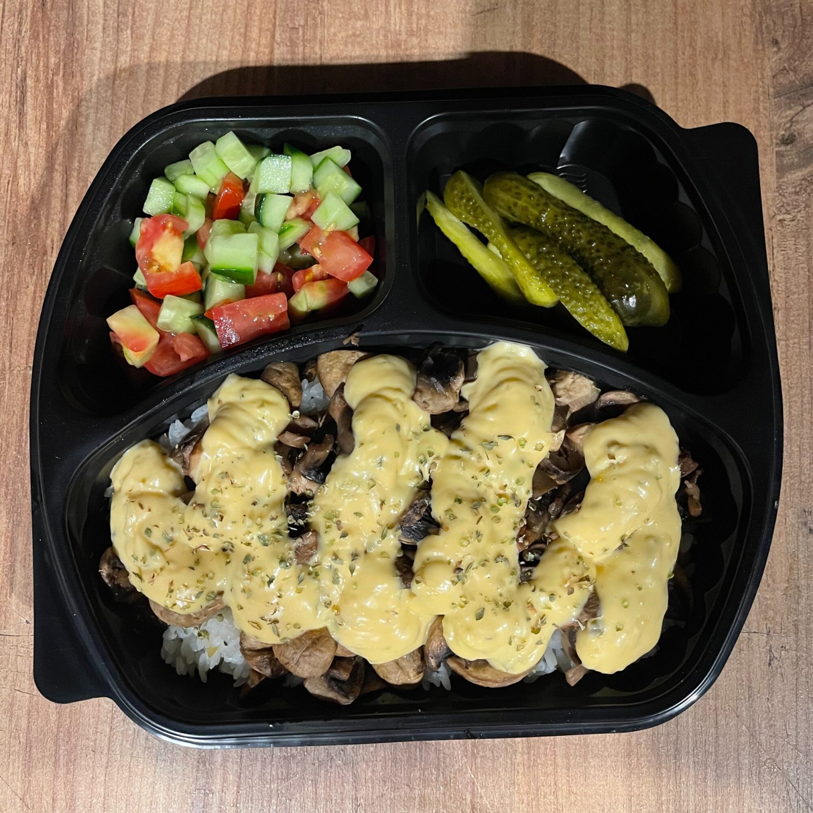 Meat soslu Vejeteryan pilav