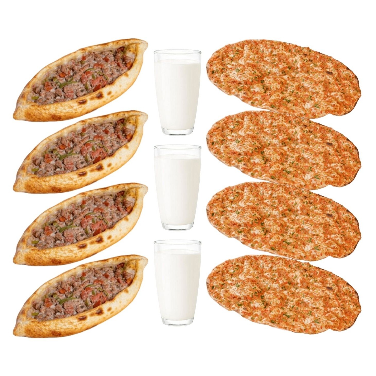 4 'Lü Kuşbaşılı Cantık & 4'Lü Lahmacun Menü