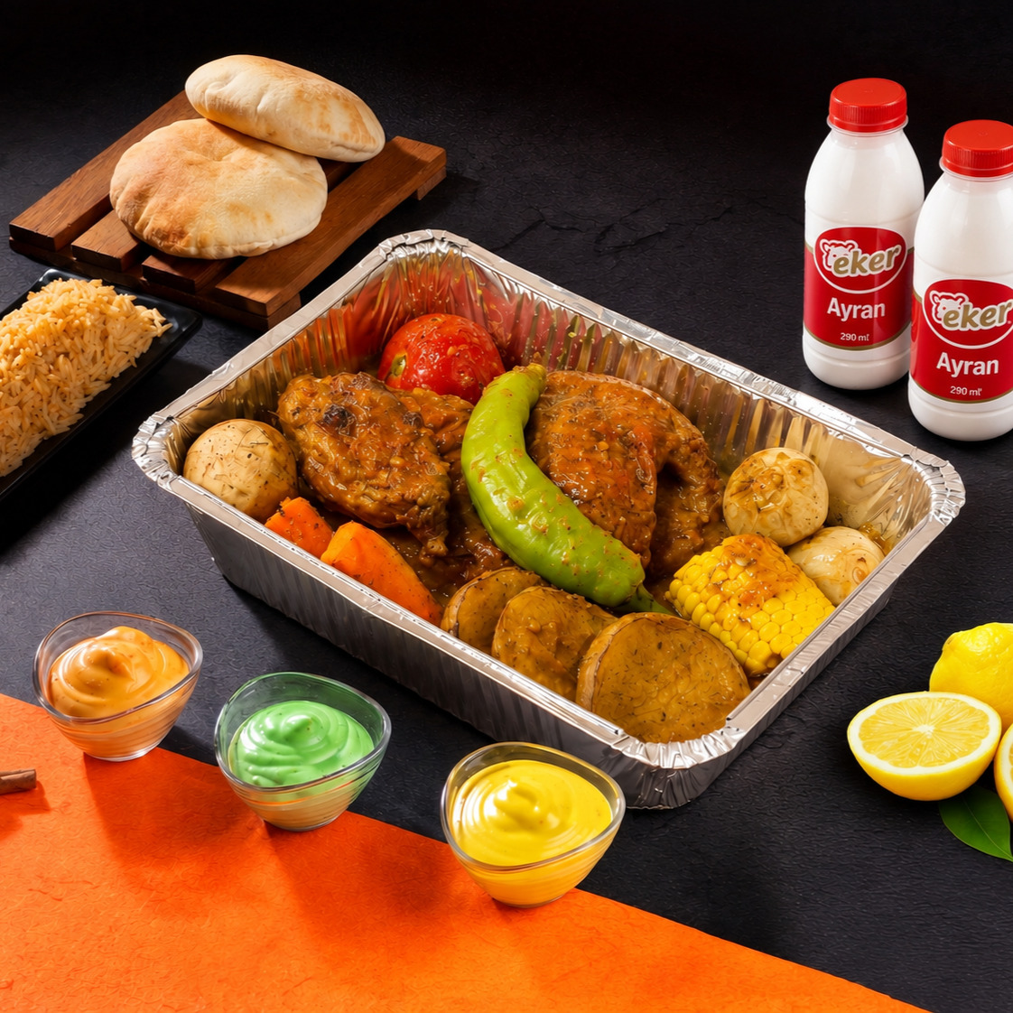 Yarım Tangy Tandır + 2 ayran