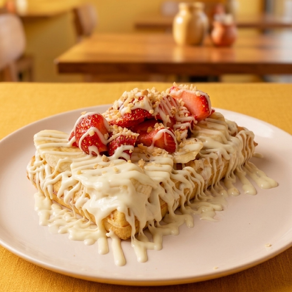 Beyaz Bütün Waffle