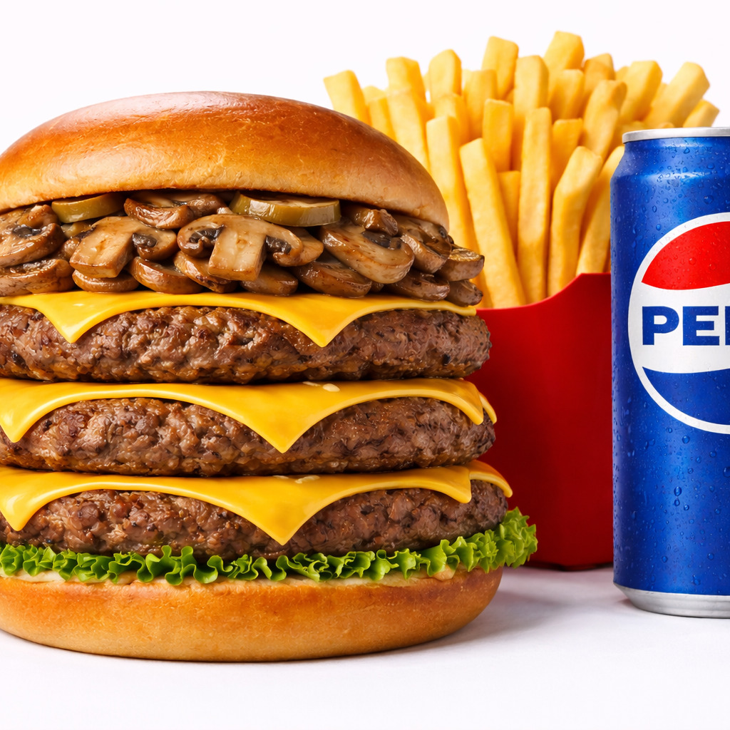 Triple Mantar Burger Menu