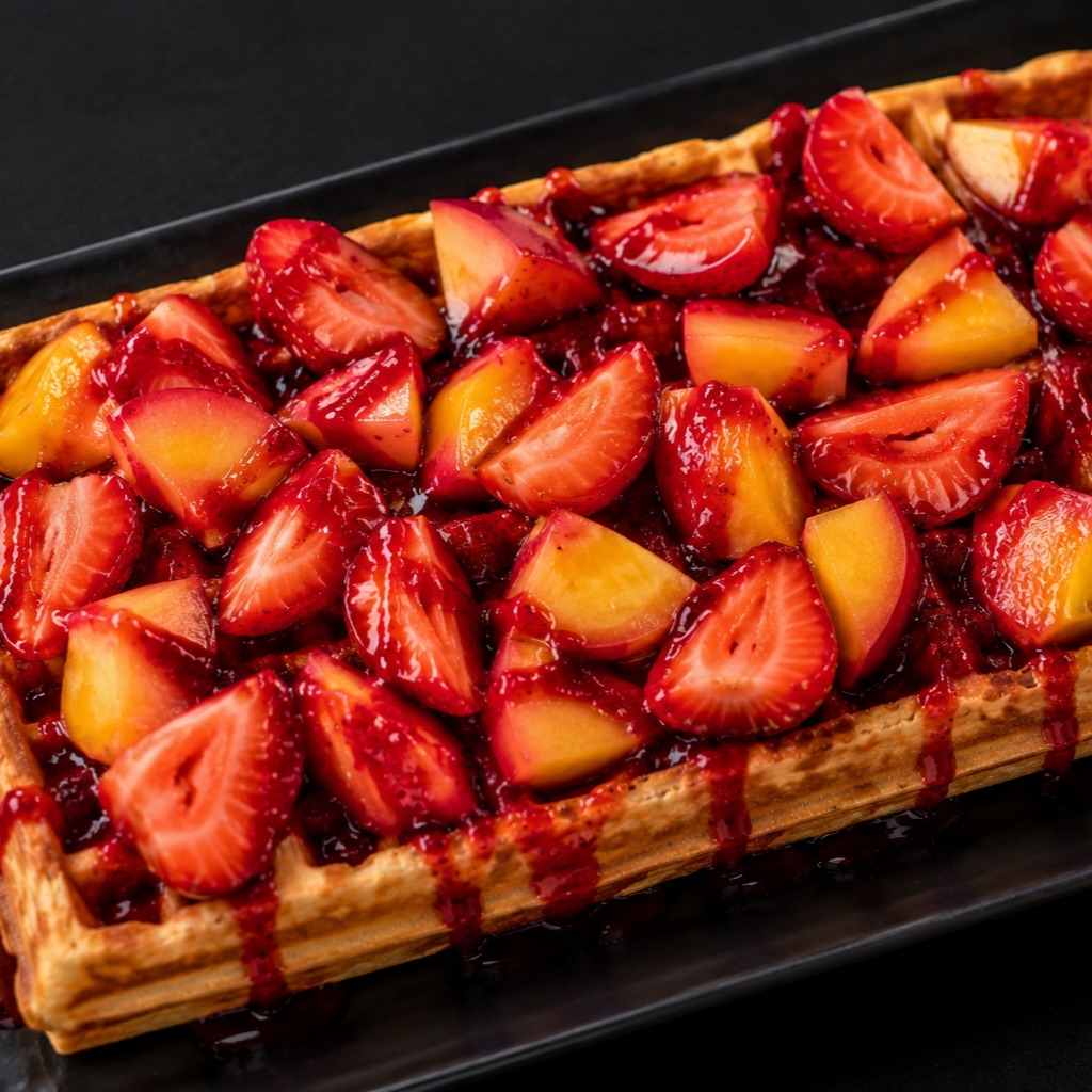 NEKTARİN & ÇİLEKLİ WAFFLE