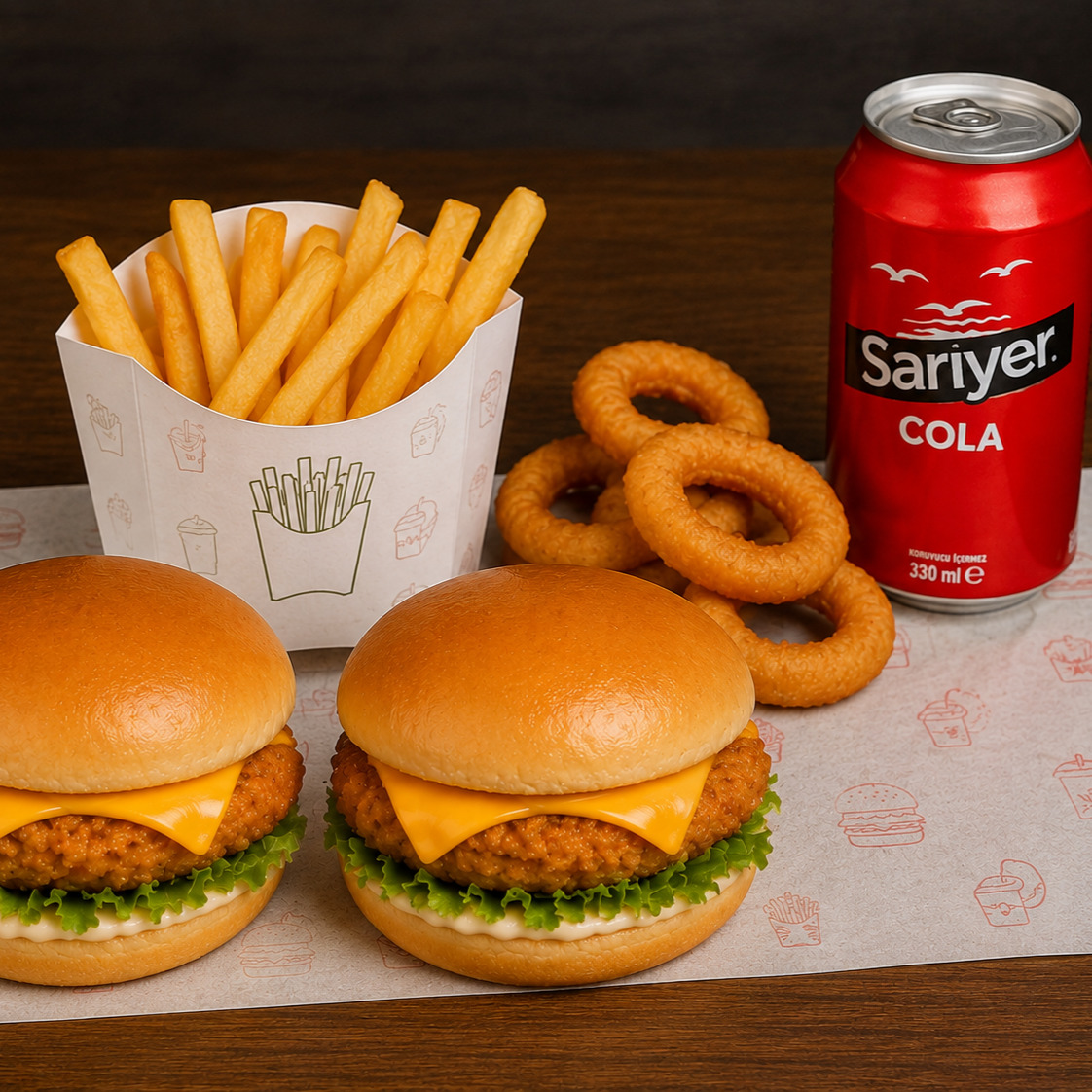 2'li Mini Chicken Hamburger Menü ( Sarıyer )
