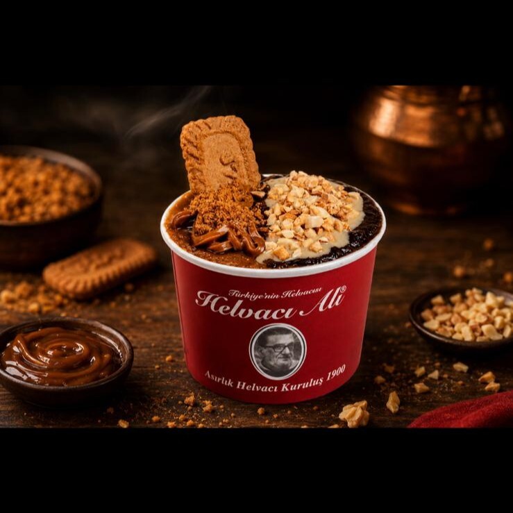 Çikolatalı & Lotus Bisküvili İrmik Helvası Dondurmasız (Extra boy 260 gr)