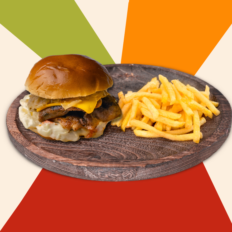 Trüflü Mayonez Soslu Çıtır Tavuk Burger