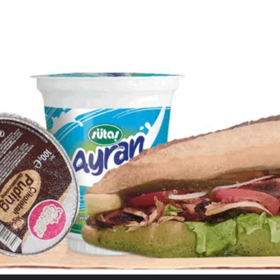 Yarım Ekmek Döner & Tatlı & Ayran