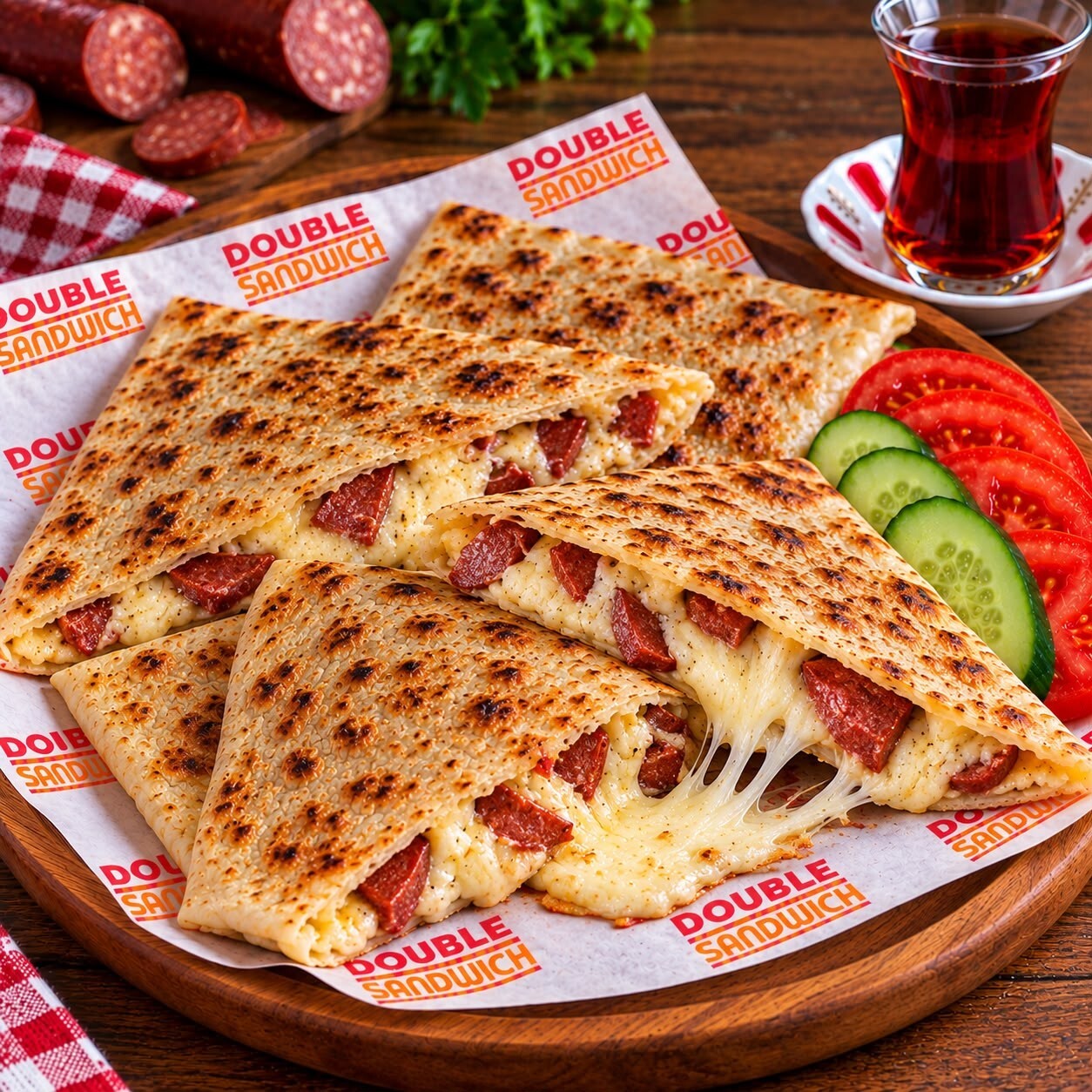 Sucuklu Kaşarlı Gözleme