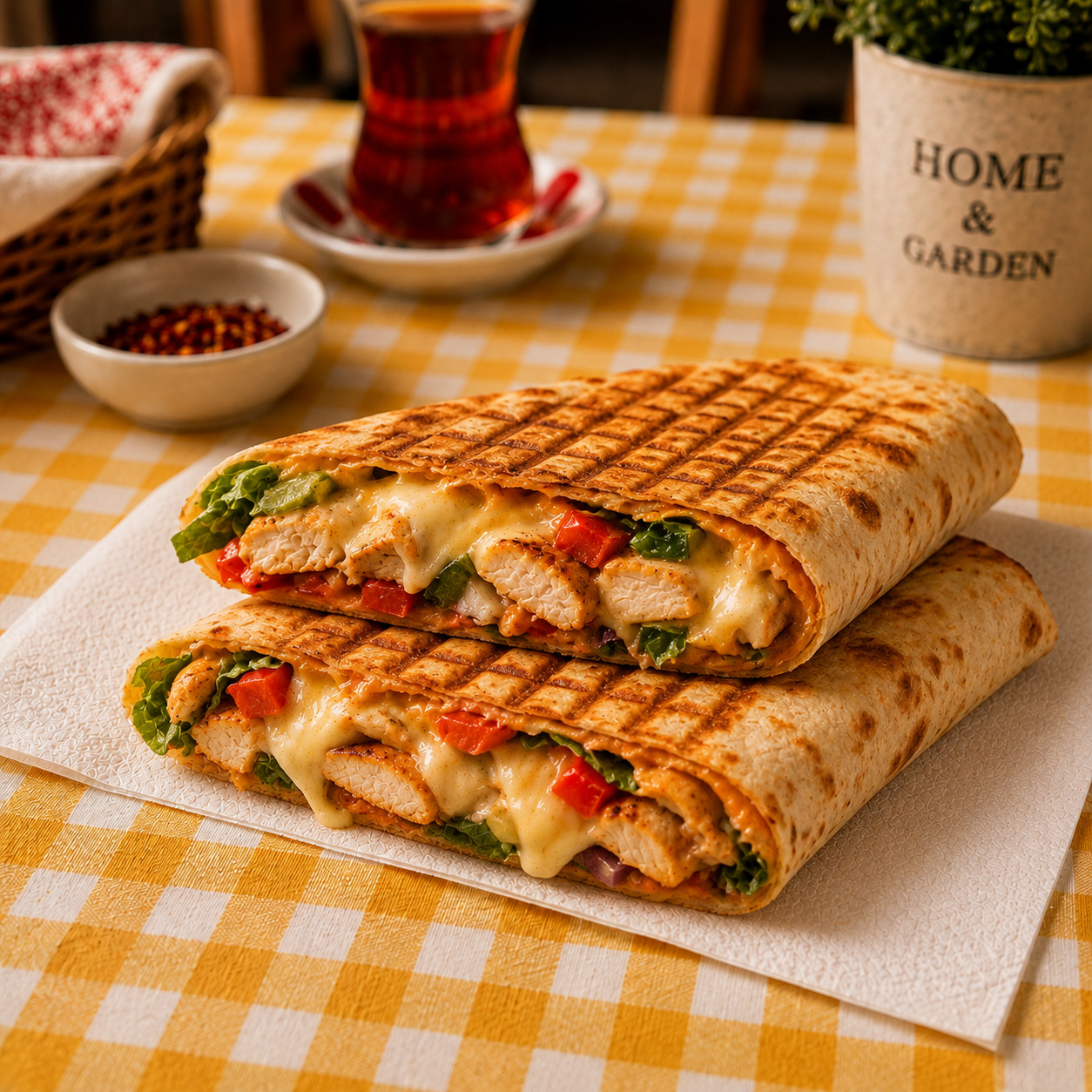Tavuklu Dürüm Tost