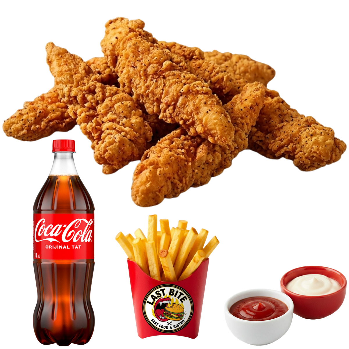 Ultra Mega Cajun Tenders (1 Kg + Patates + İçecek)