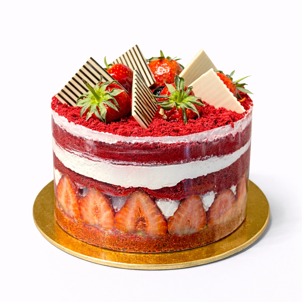 Redvelvet Orman Meyveli Çİkolatalı Pasta
