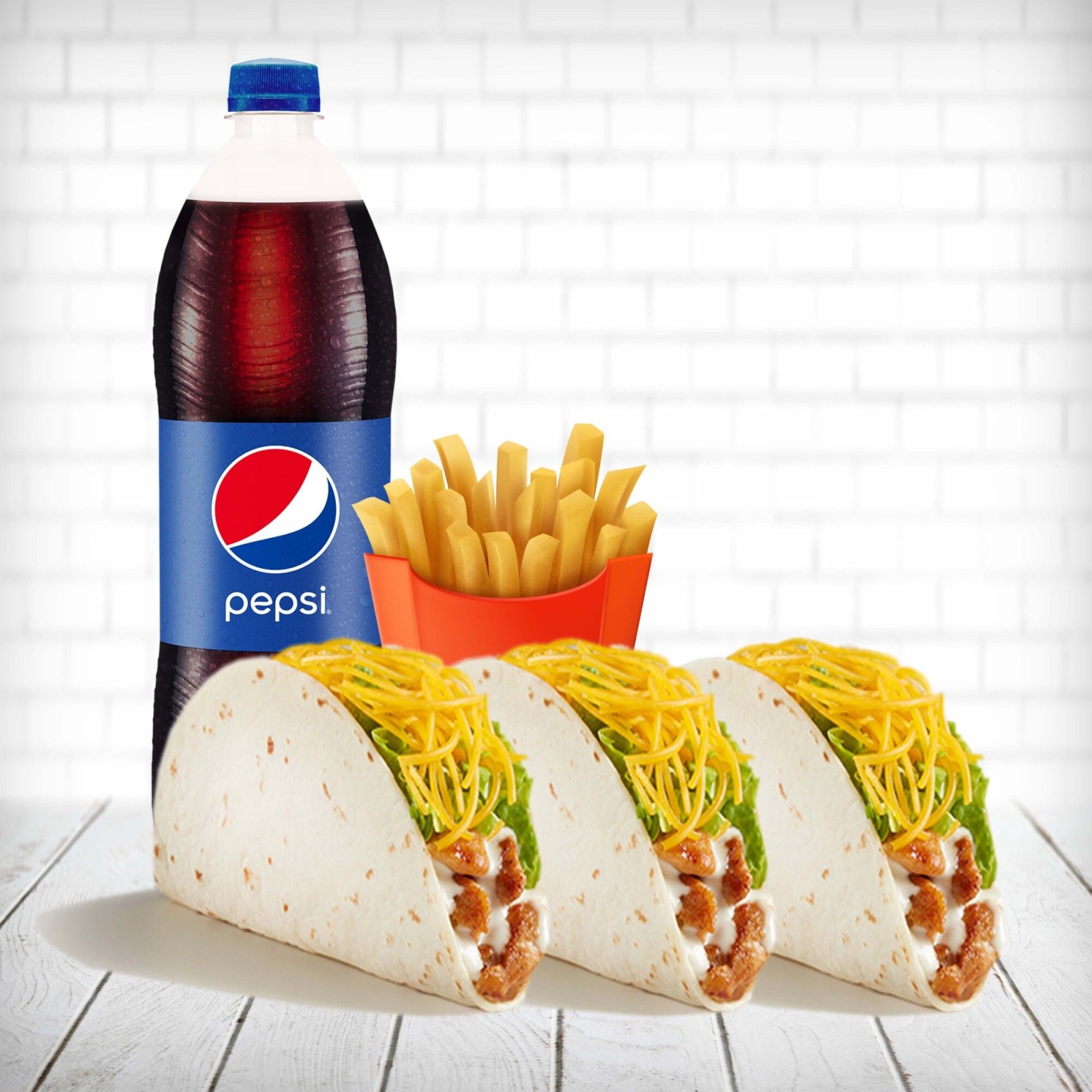 Taco 3 Adet Menü ve İçecek (1 lt.)