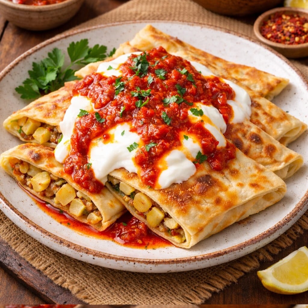 Patatesli Yoğurtlu Gözleme