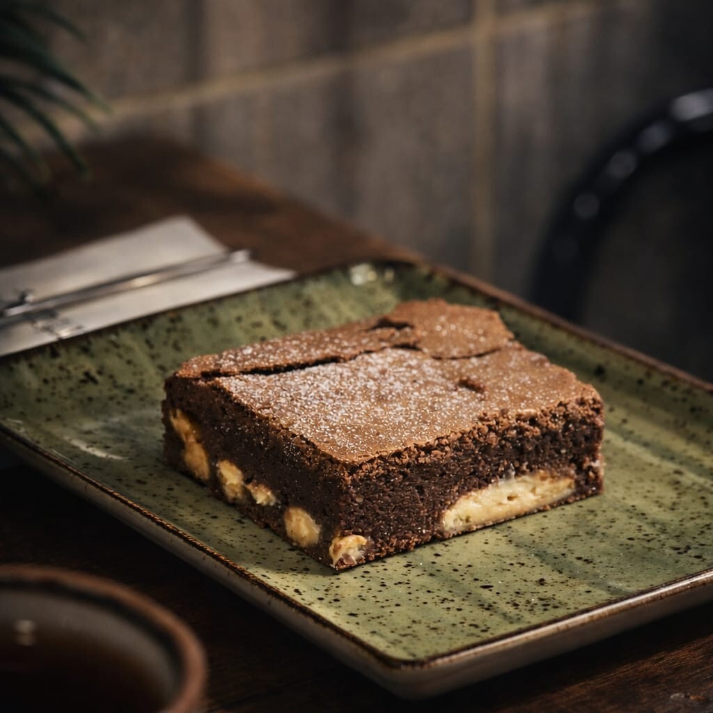 Beyaz Çikolatalı Browni