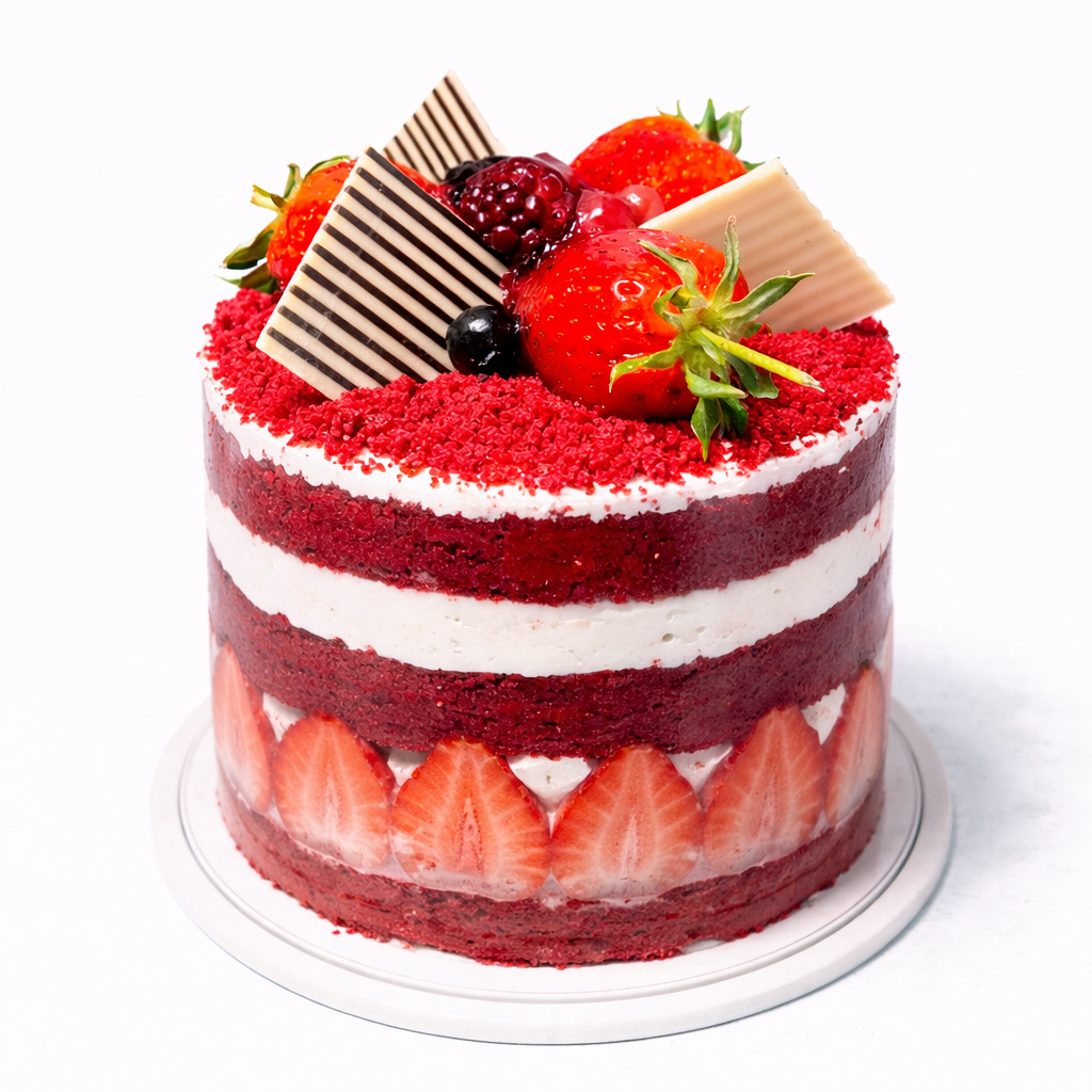 Bizbize Red Velvet Orman Meyveli Özel Pasta