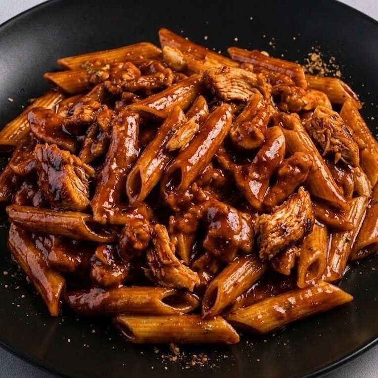 Barbekü Soslu & Tavuklu Makarna