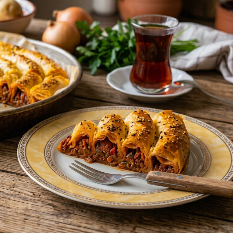 Közlenmiş Patlıcanlı kol böreği (600 gr)