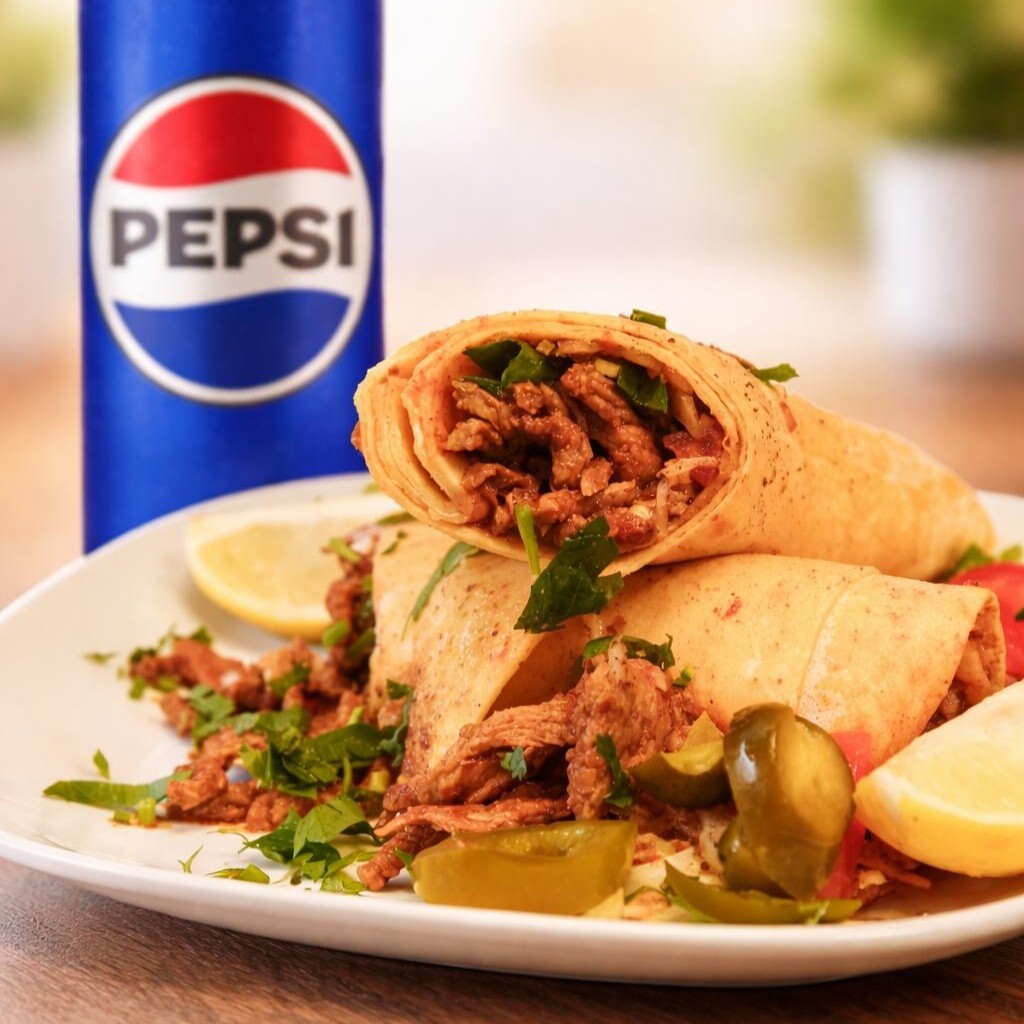 Biftek Lavaş Tantuni + Pepsi (330 ml)
