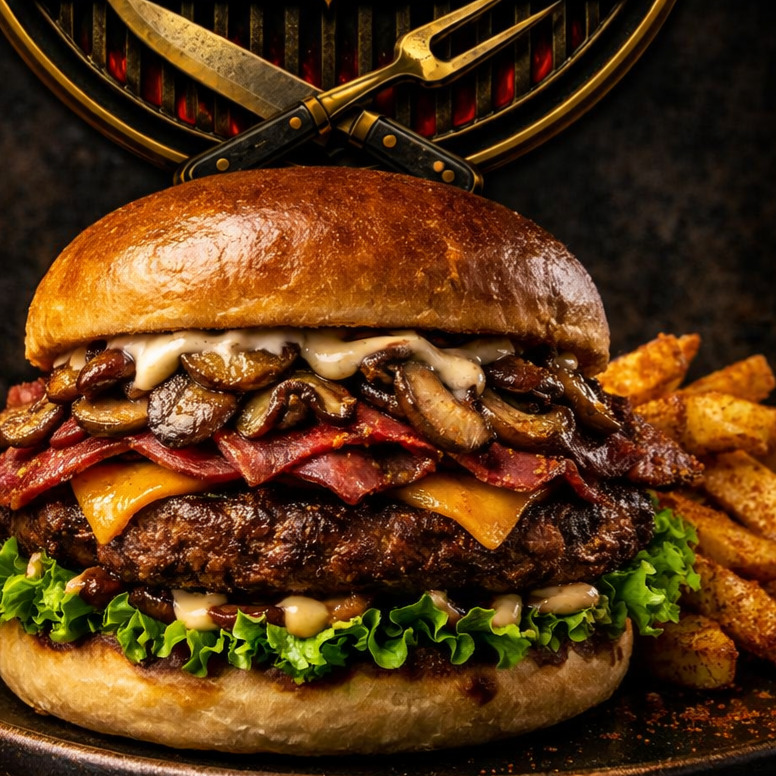 İstiridye Mantarlı Burger