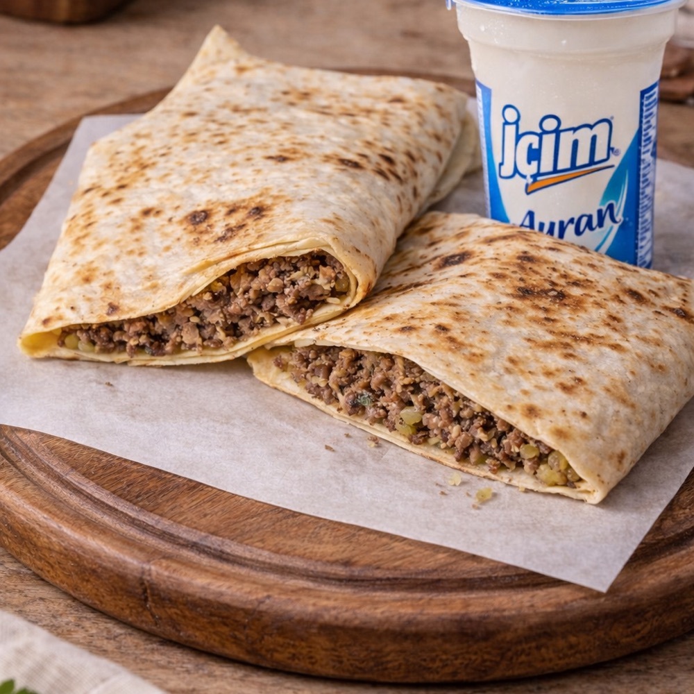Kıymalı Gözleme + Ayran (175 ml)