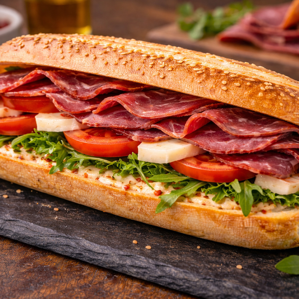 Pastırmalı Kahvaltı Sandviç