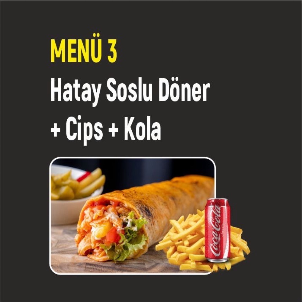 Hatay Soslu Döner Menü 3