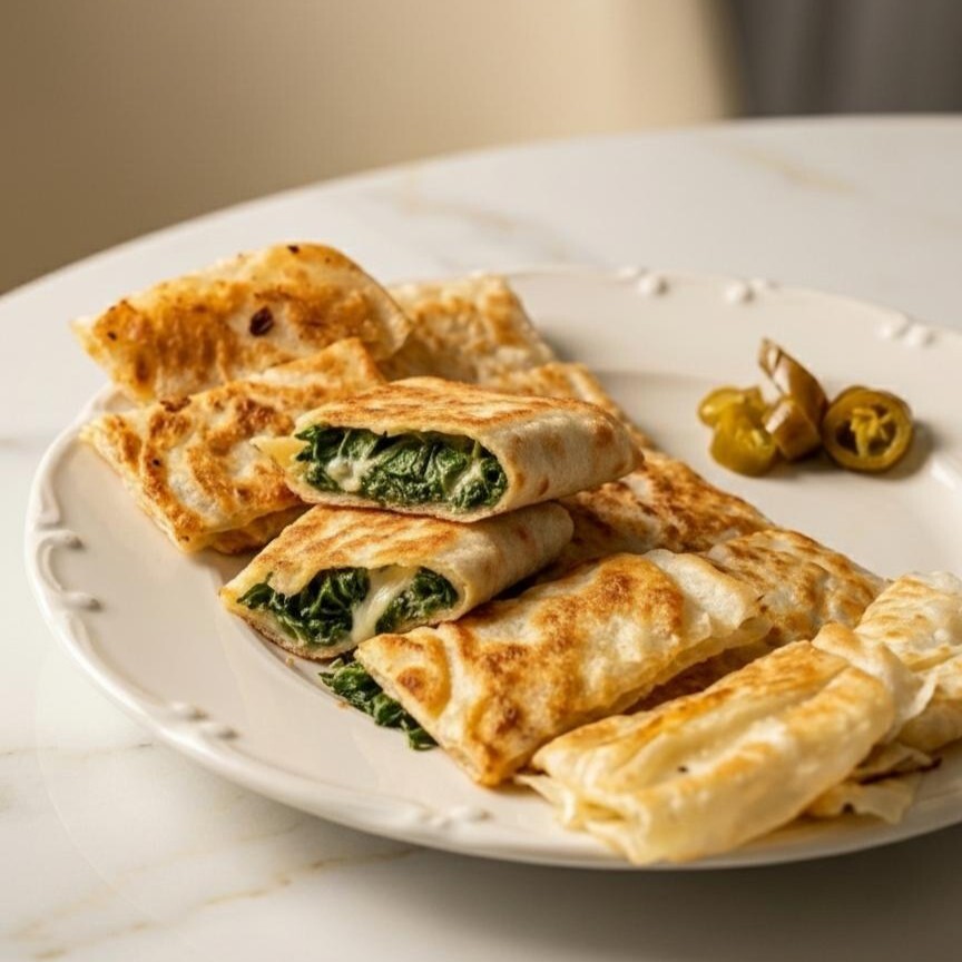 Ispanaklı Kaşarlı Gozleme