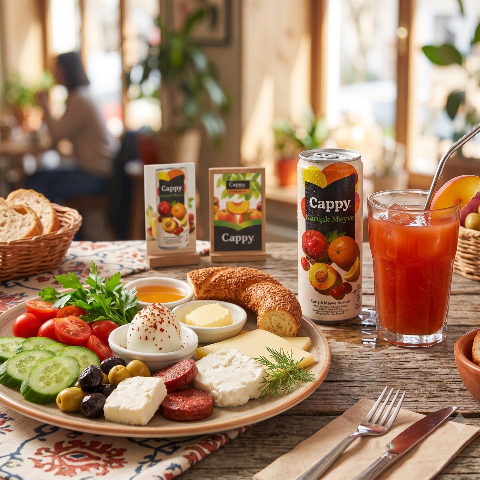 Kahvaltı Tabağı + Cappy Coca Cola Doyuran Menü