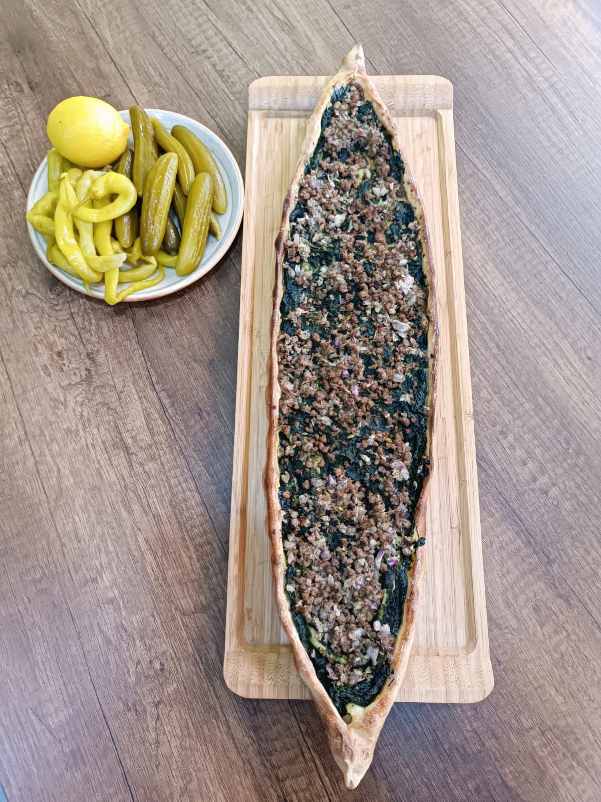 Kıymalı Ispanaklı Pide (Açık)