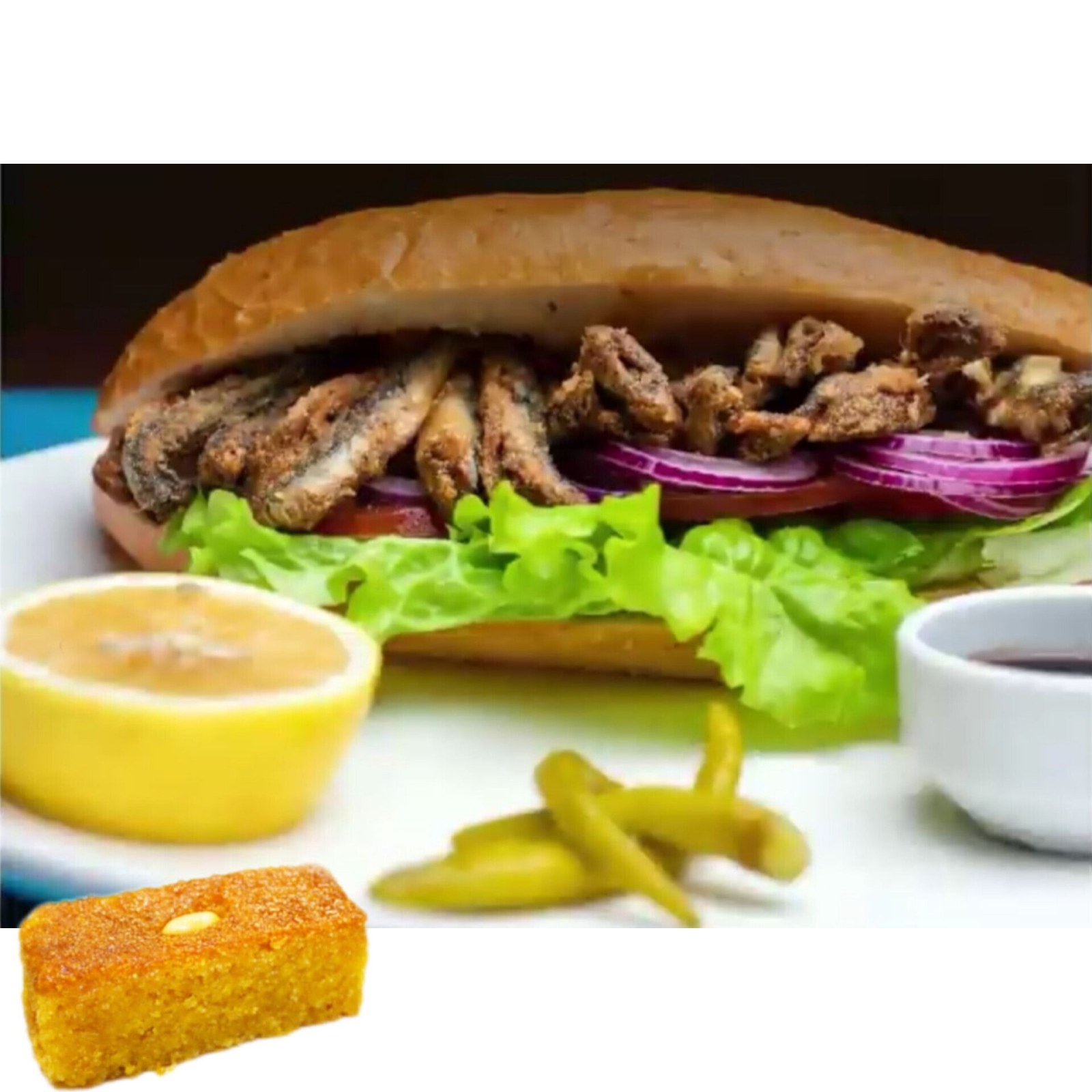 Ekmek Arası Sardalya+1 meze ve bol limon