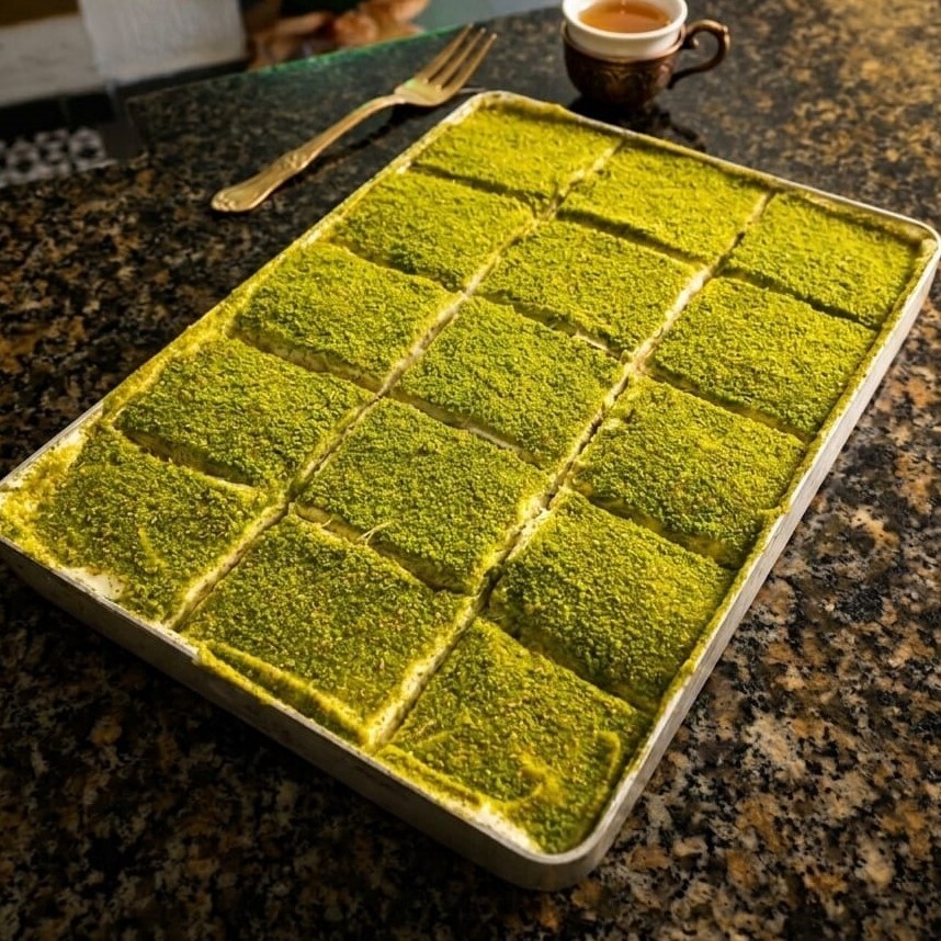 Antep Fıstıklı Sütlü Kaymaklı Kadayıf (1 Dilim)