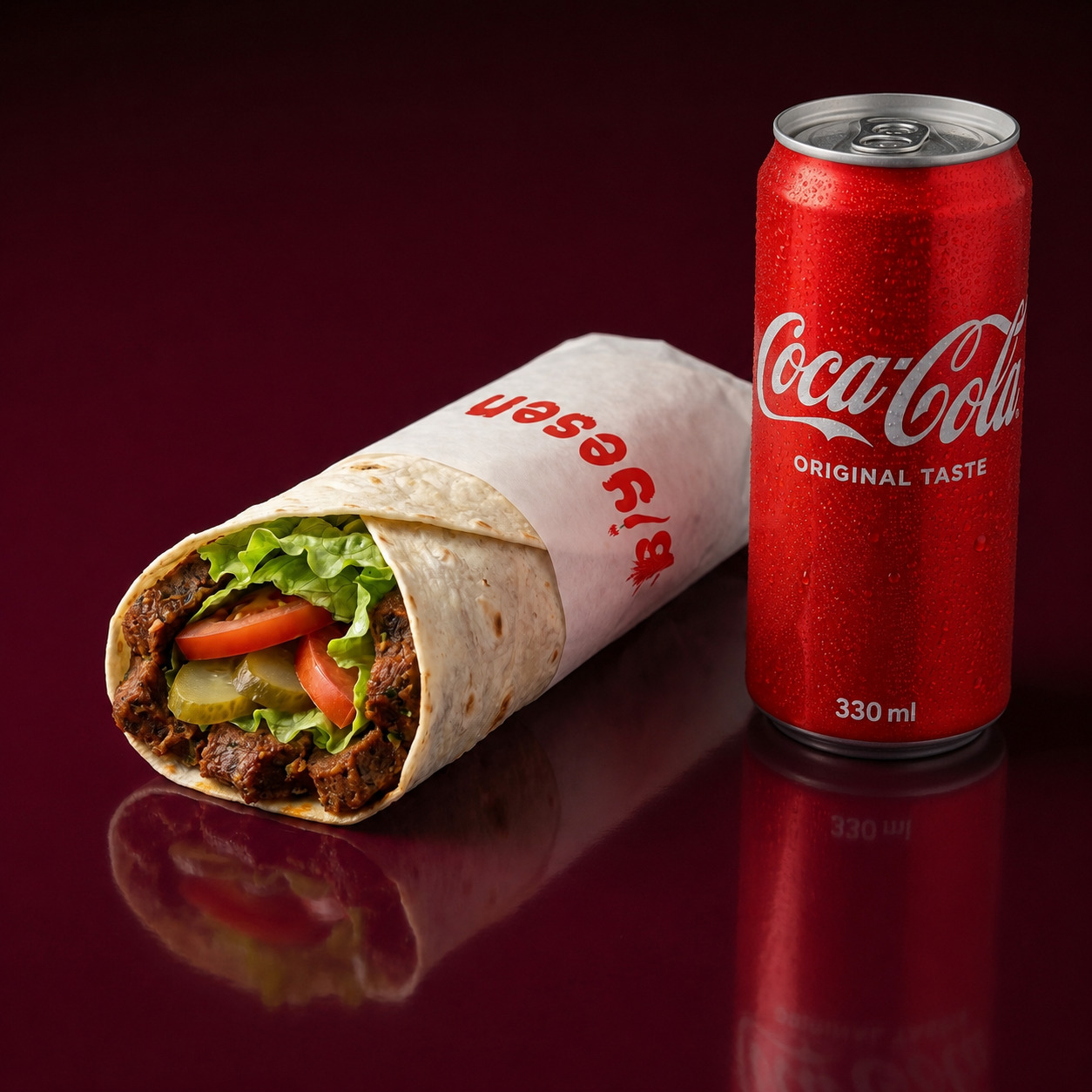 Standart Dürüm (100 gr) (1 Dürüm) + 1 Kutu İçecek (330 ml)