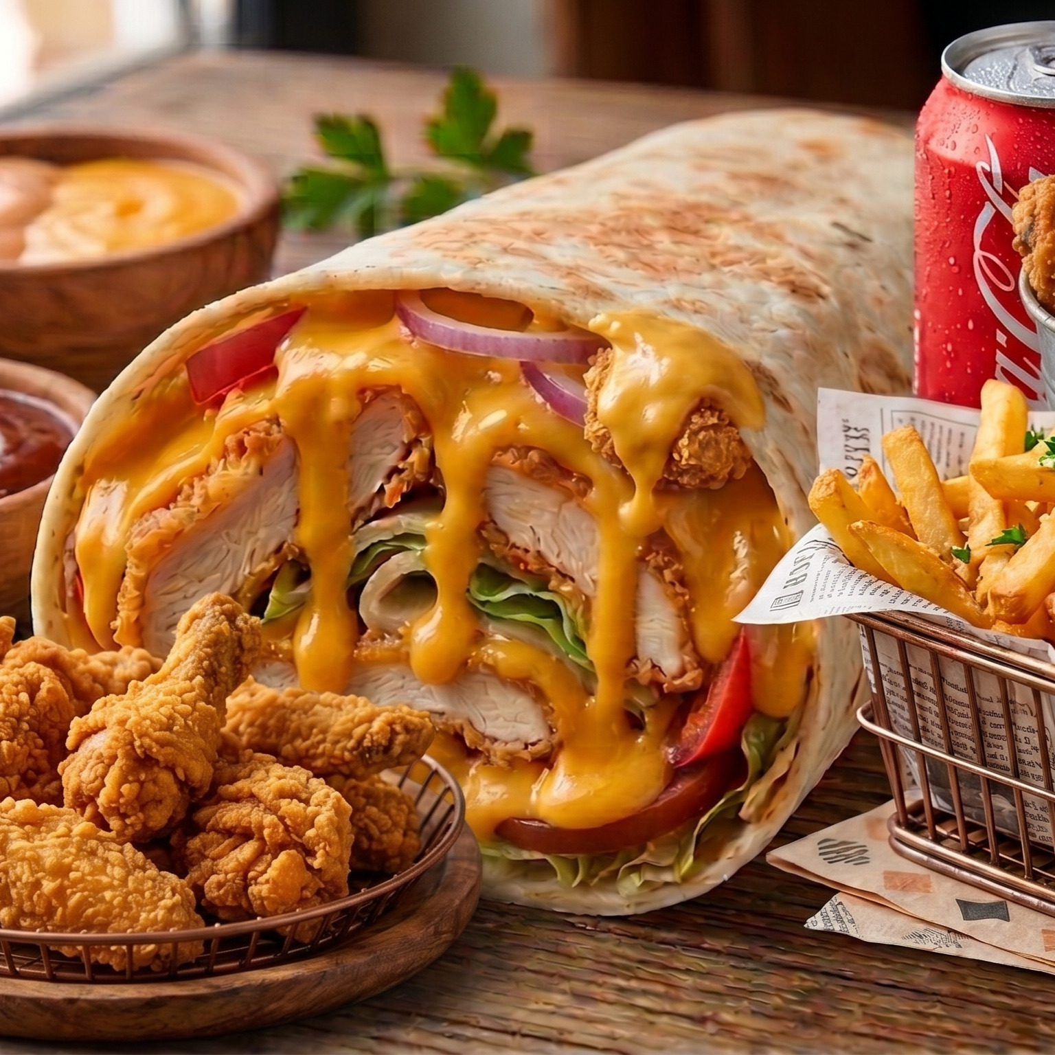 Chick Wrap Menü + Çıtır Tavuk Menü