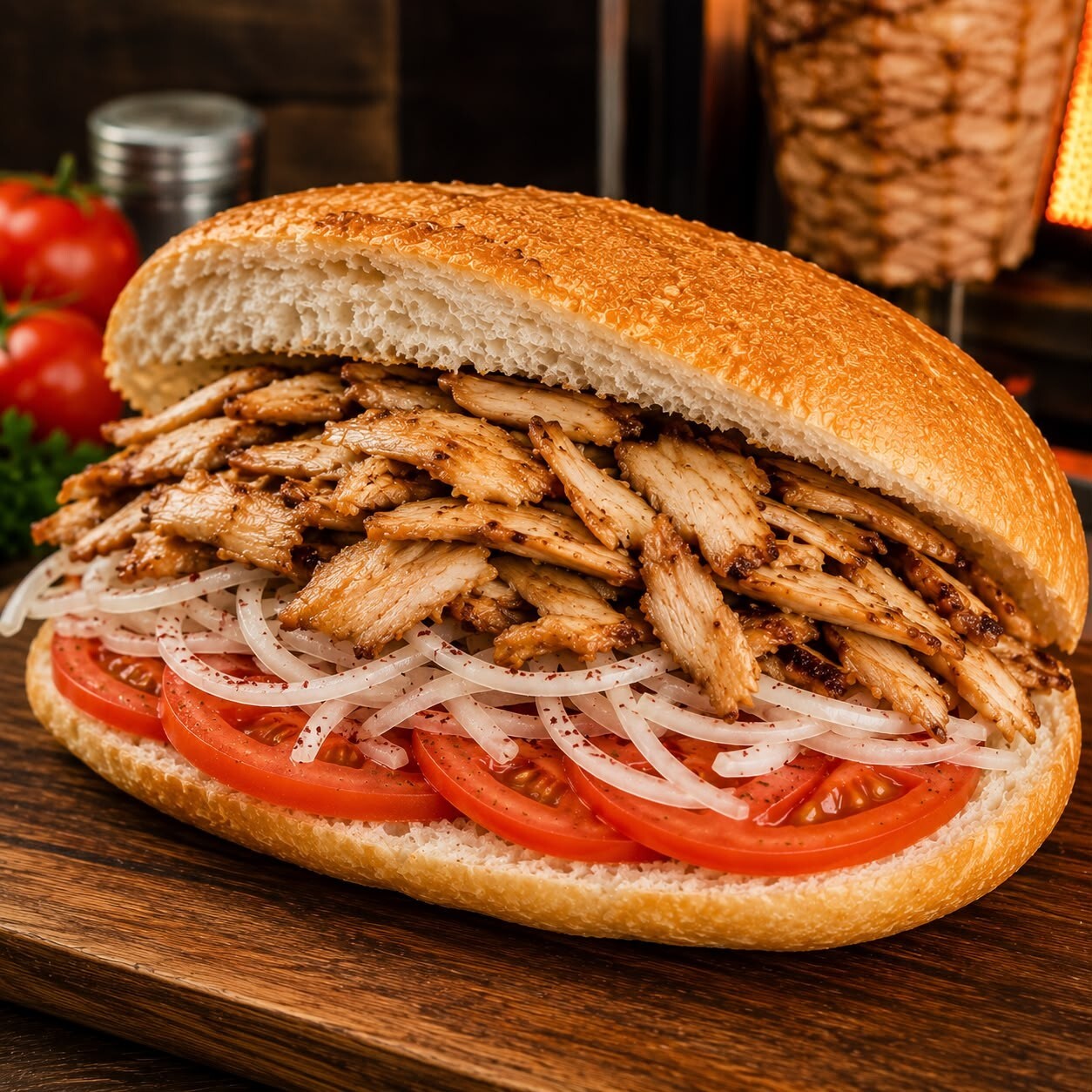 Yarım Ekmek Arası Tavuk Döner (90gr)