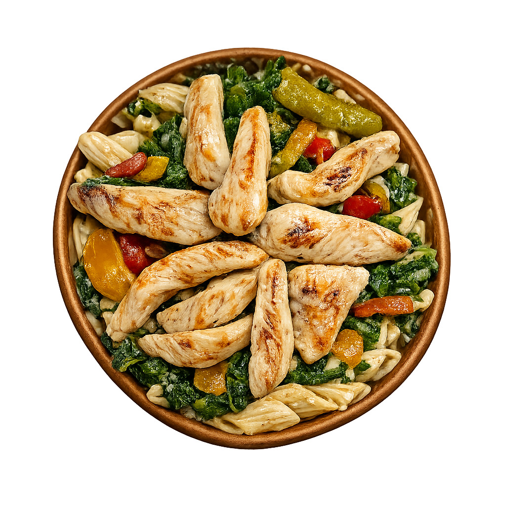Ispanaklı Tavuklu Penne