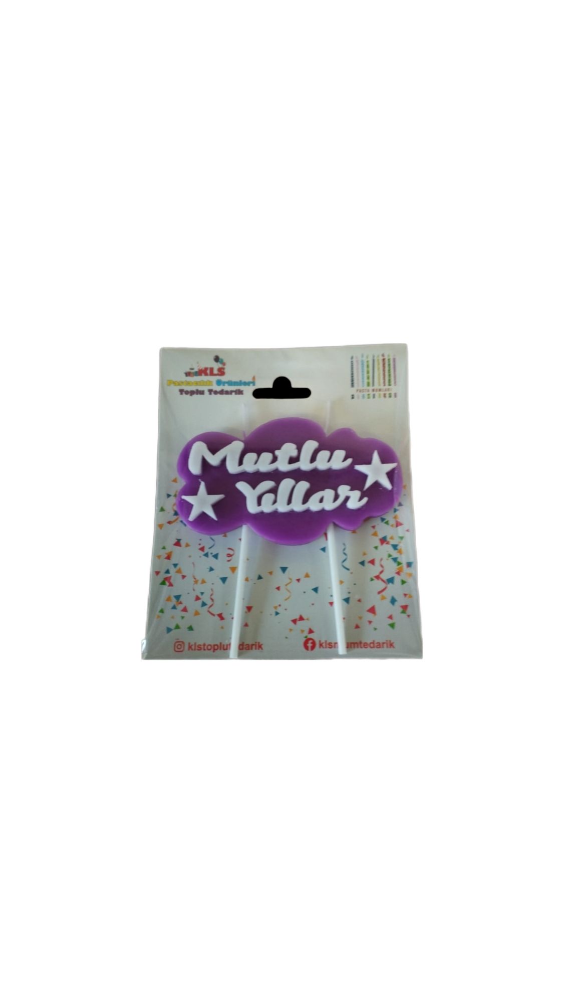 Mutlu Yıllar Yazılı Mum